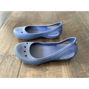 Crocs Ballet Flats Kadee Comfort Slip On Shoes Womens Size 8 Navy‎ Blue